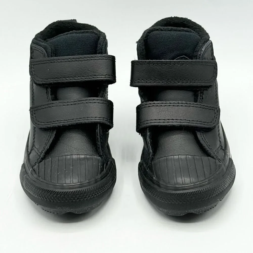 Converse All Star Leather Black Berkshire Boot Easy On NWOB - Toddler US 7